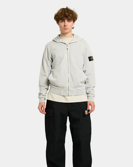 Sweat zippé Stone Island gris clair
