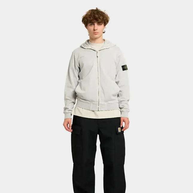 Sweat zippé Stone Island gris clair