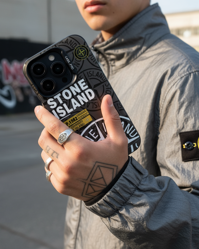 Coque Stone Island - Noir