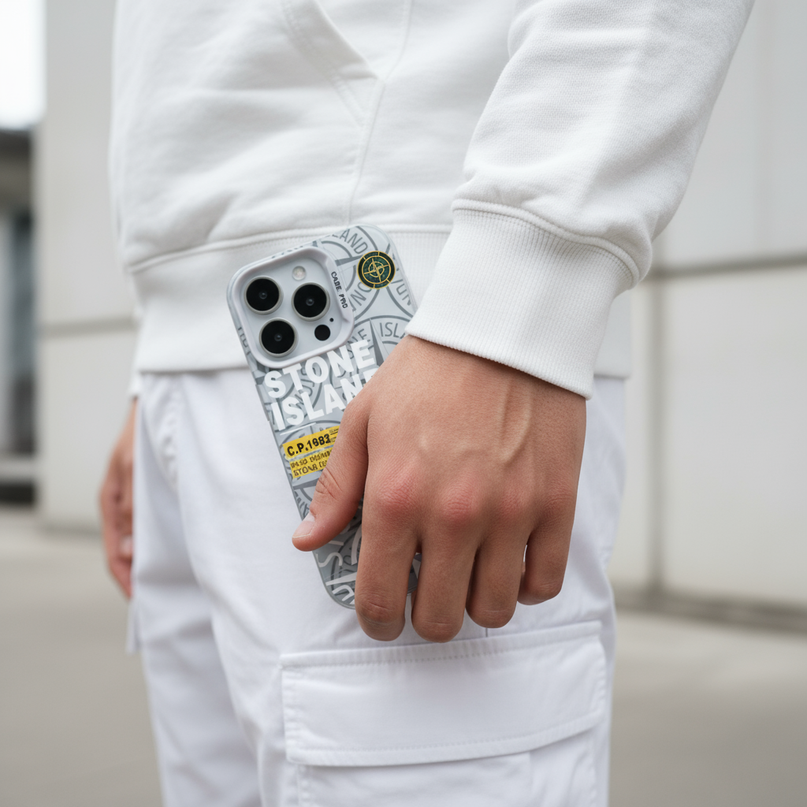 Coque Stone Island - Blanc