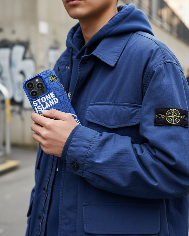 Coque Stone Island - Bleu