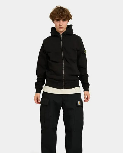 Sweatshirt zippé Stone Island noir