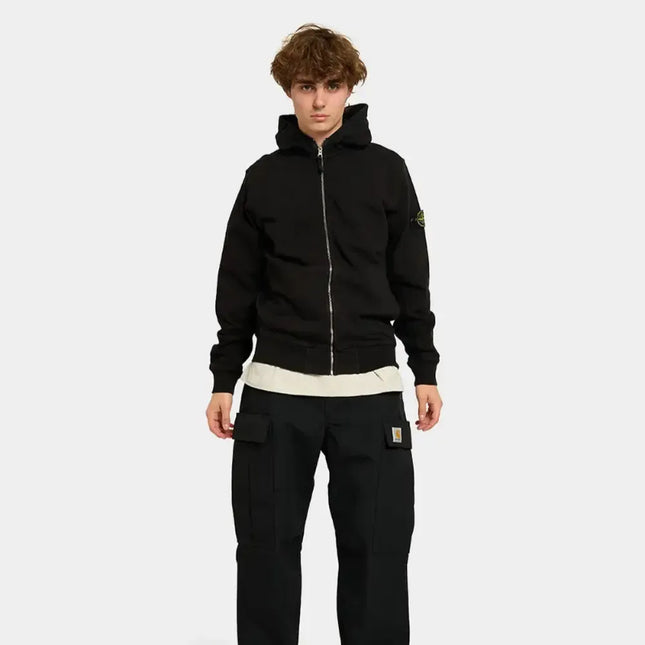 Sweatshirt zippé Stone Island noir