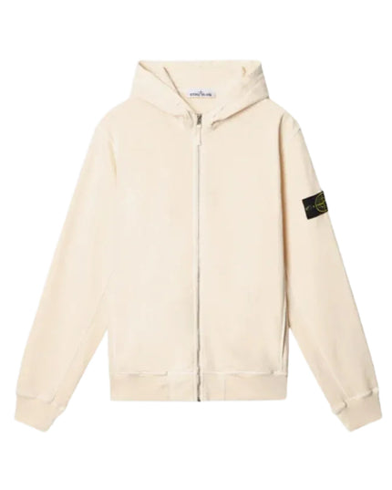 Sweat zippé Stone Island crème