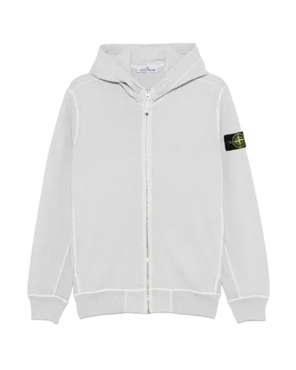 Sweat zippé Stone Island gris clair