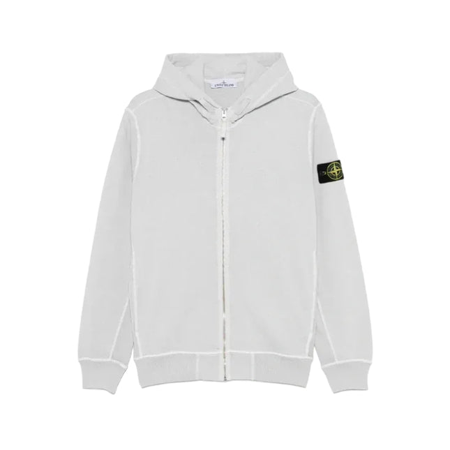 Sweat zippé Stone Island gris clair