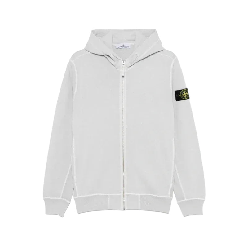 Sweat zippé Stone Island gris clair