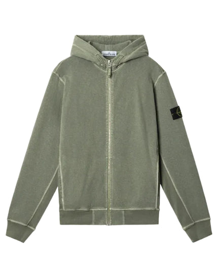 Sweat zippé Stone Island kaki